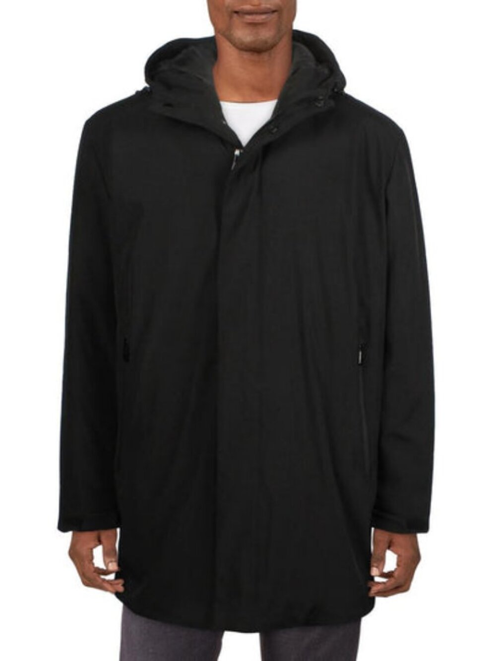 Calvin Klein Extreme Slim Fit Hooded Rain Jacket Black S Long